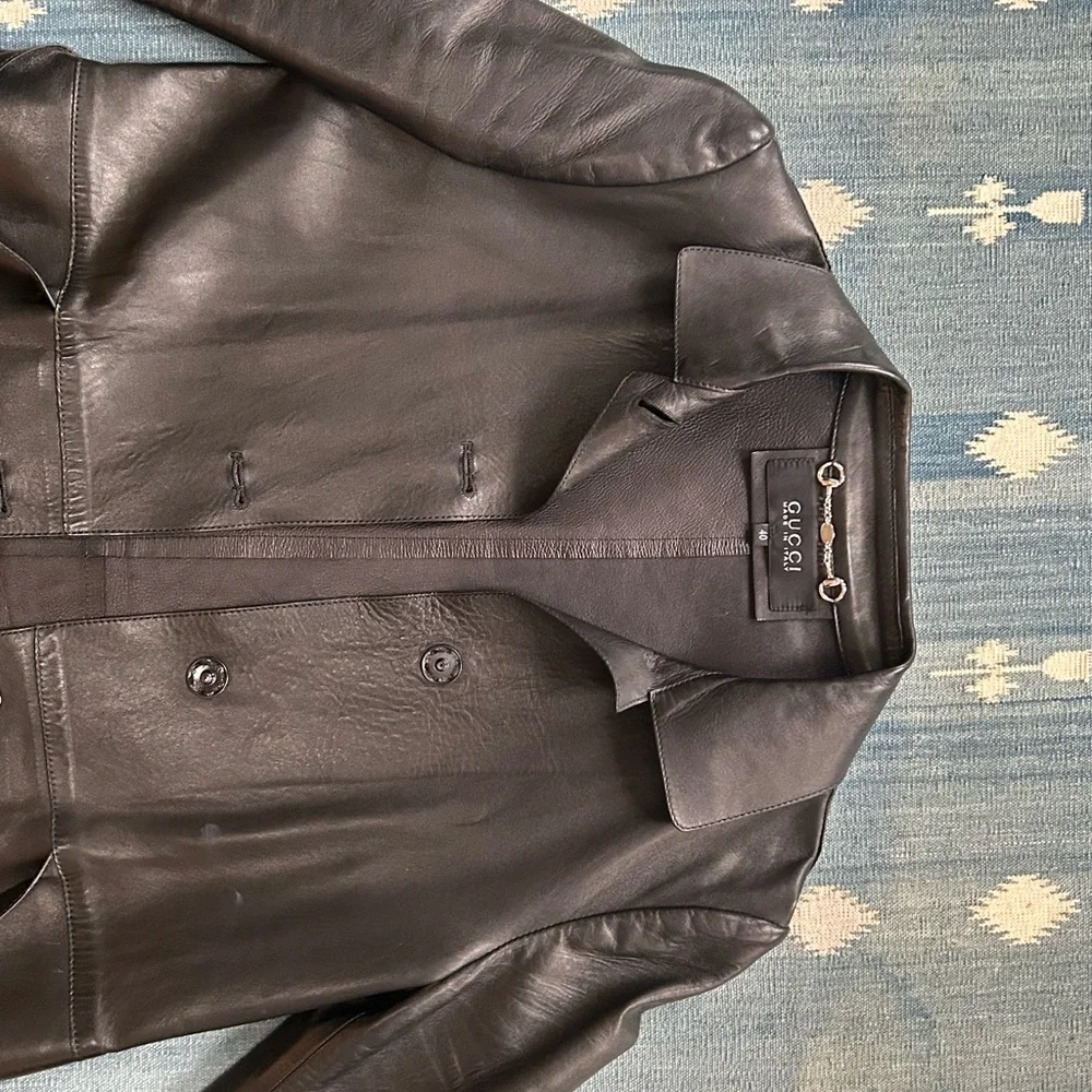Gucci Black Leather Jacket - Picture 4 of 6